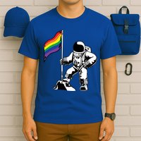 Moon Landing In Space Gay Pride T-Shirt