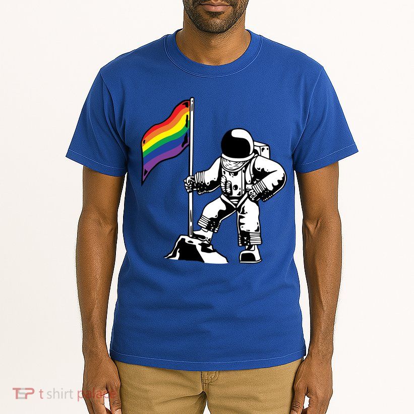 Moon Landing In Space Gay Pride Tall T-Shirt