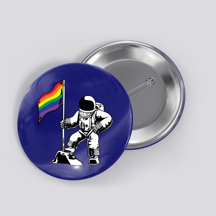 Moon Landing In Space Gay Pride Button