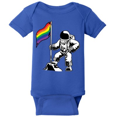 Moon Landing In Space Gay Pride Baby Bodysuit