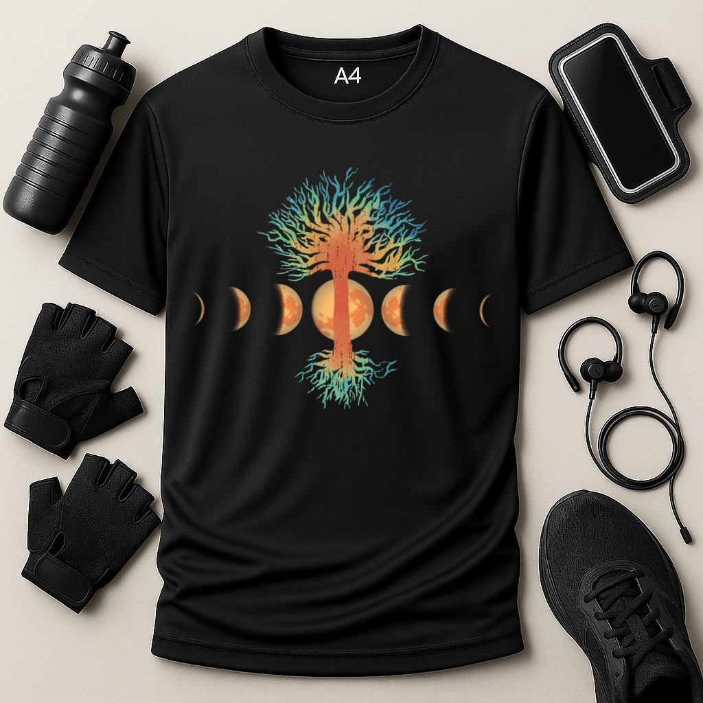Moon Phases Tree Of Life Performance Shirt