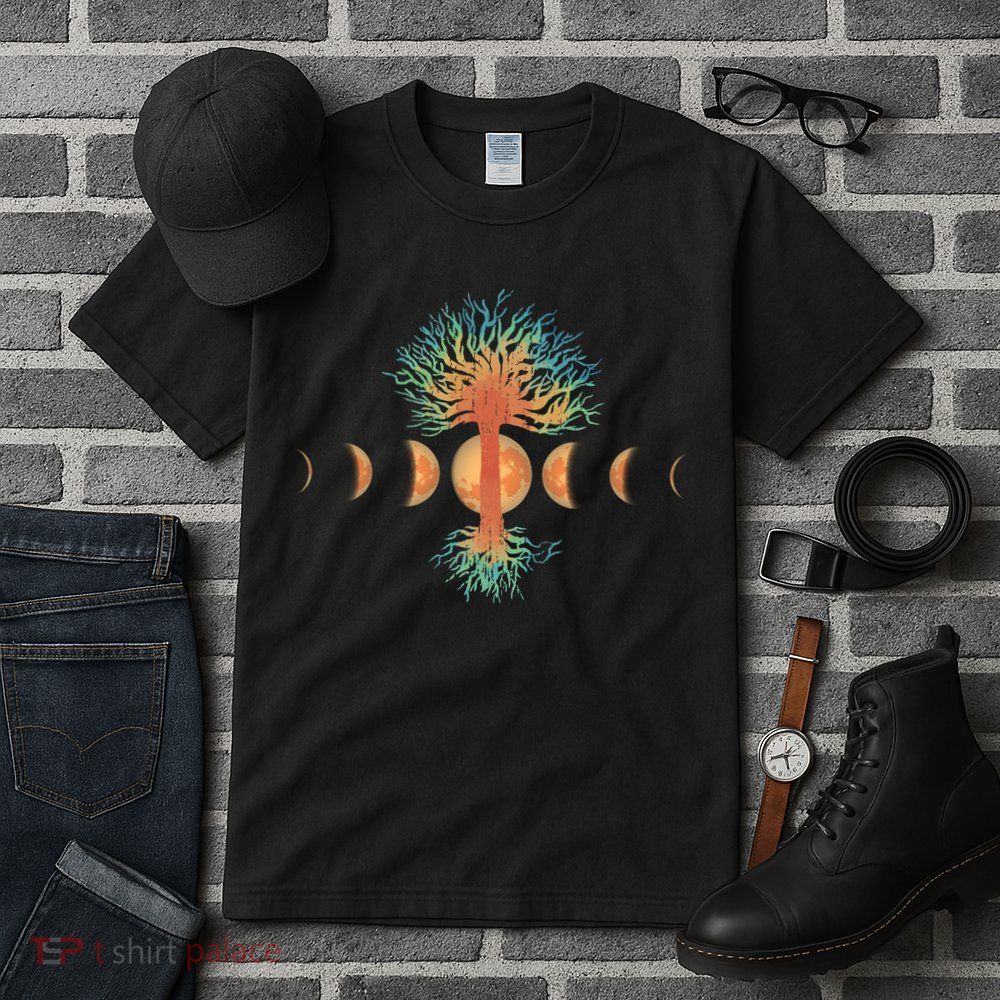Moon Phases Tree Of Life Tall T-Shirt
