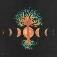 Moon Phases Tree Of Life Adult Drive Performance Visor
