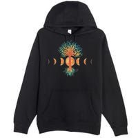 Moon Phases Tree Of Life Premium Pullover Hoodie