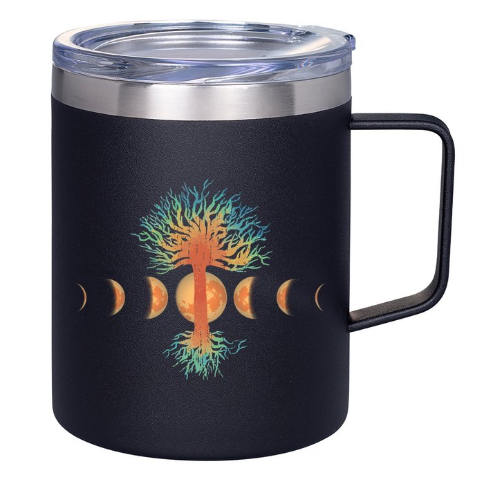 Moon Phases Tree Of Life 12oz Stainless Steel Coffee Mug