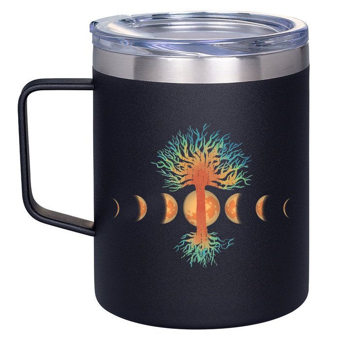 Moon Phases Tree Of Life 12oz Stainless Steel Coffee Mug