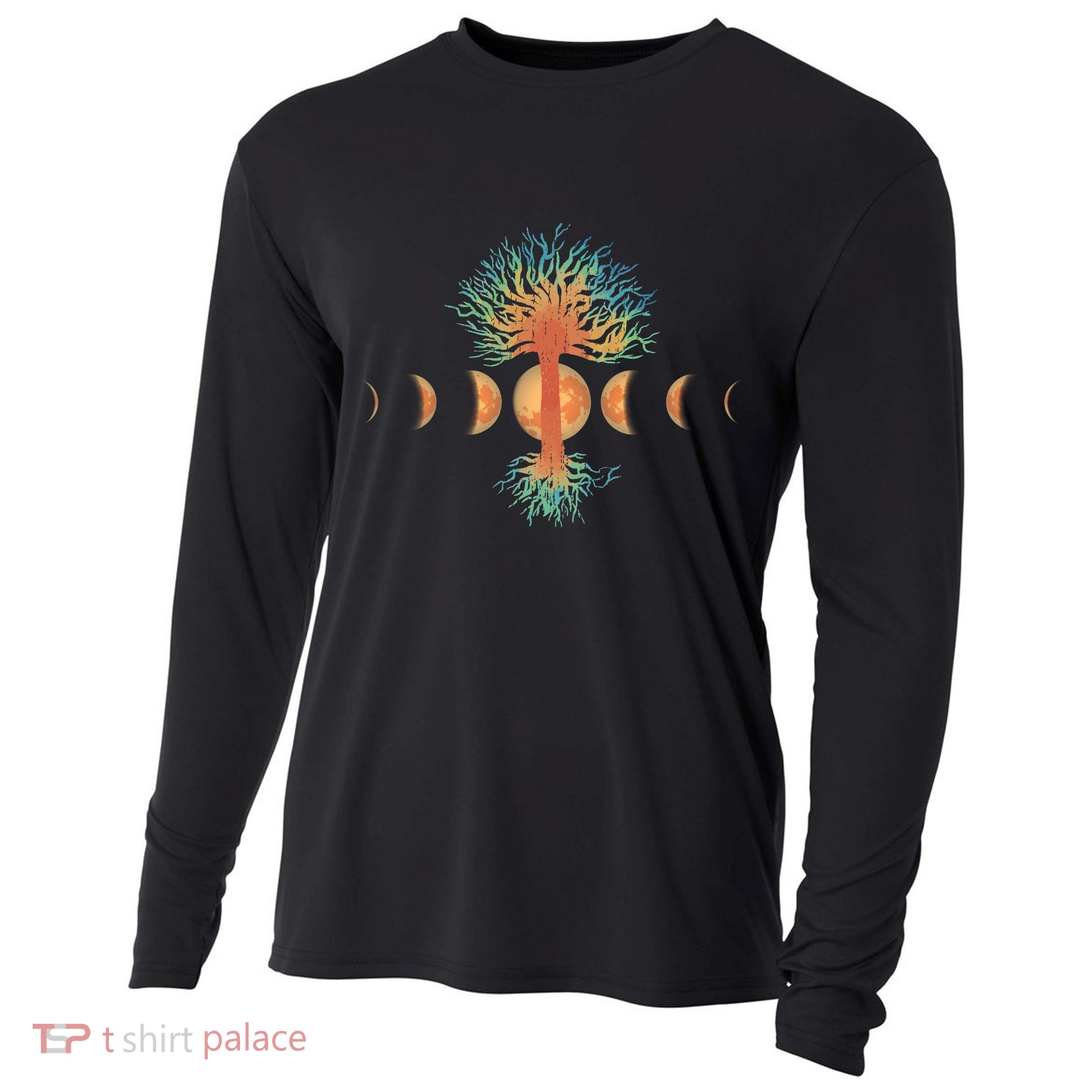 Moon Phases Tree Of Life Cooling Performance Long Sleeve Crew