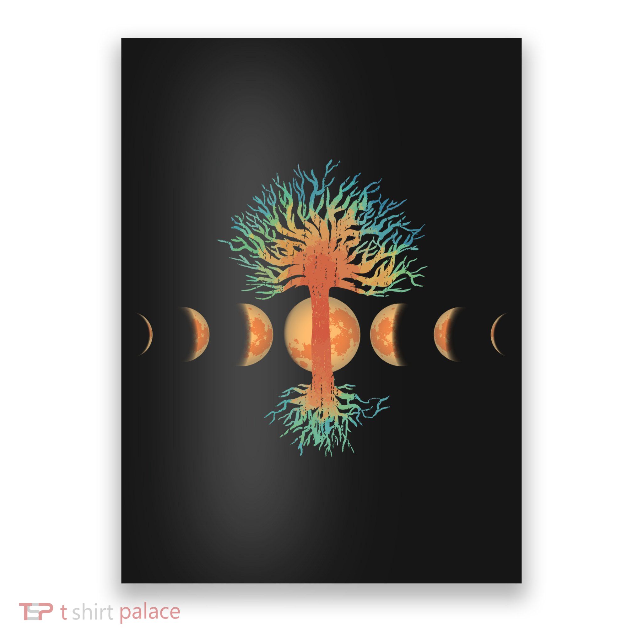 Moon Phases Tree Of Life Poster