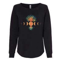 Moon Phases Tree Of Life Womens California Wash Sweatshirt