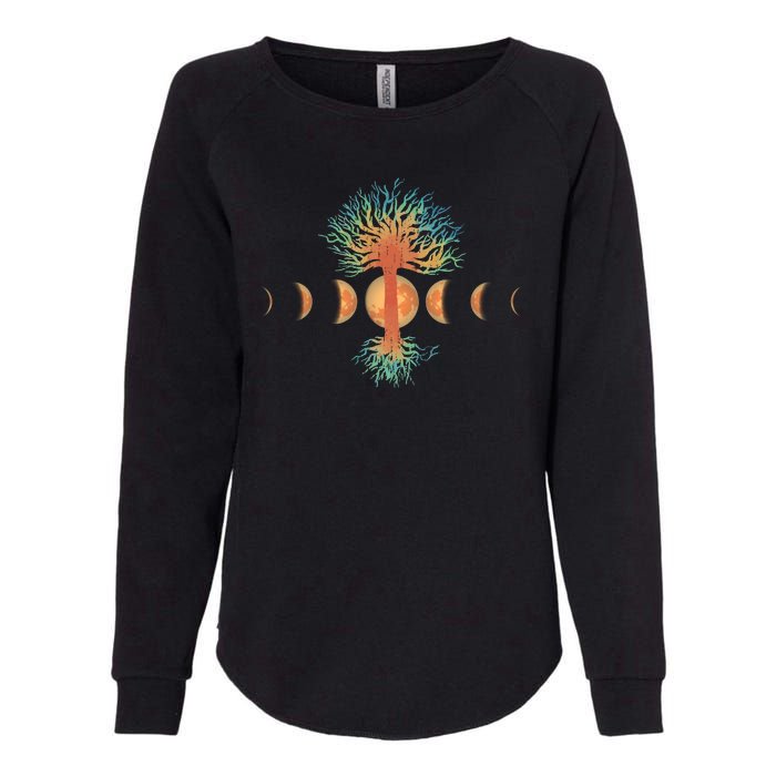 Moon Phases Tree Of Life Womens California Wash Sweatshirt