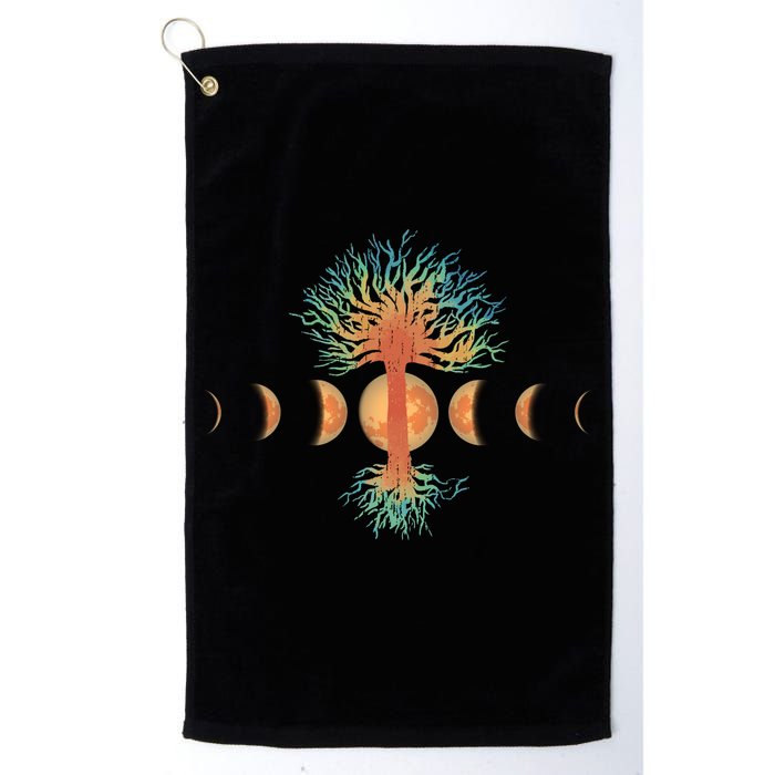 Moon Phases Tree Of Life Golf Towel