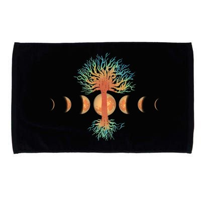 Moon Phases Tree Of Life Microfiber Hand Towel