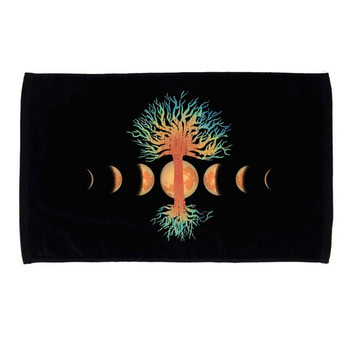 Moon Phases Tree Of Life Microfiber Hand Towel
