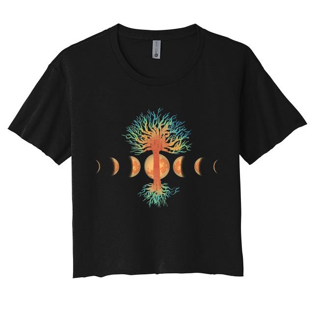 Moon Phases Tree Of Life Crop Top