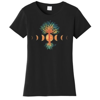 Moon Phases Tree Of Life Women's T-Shirt