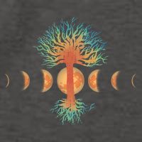 Moon Phases Tree Of Life Vector Backpack