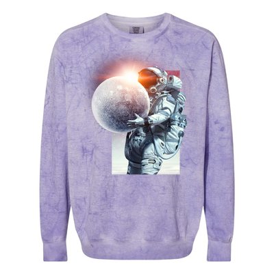 Moon Play Graphic Colorblast Crewneck Sweatshirt