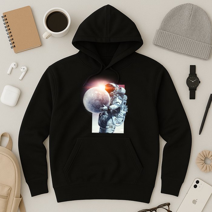 Moon Play Graphic Hoodie