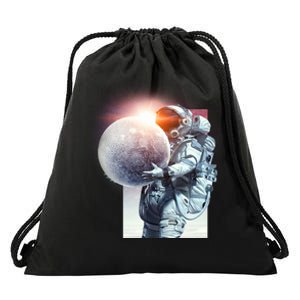 Moon Play Graphic Drawstring Bag