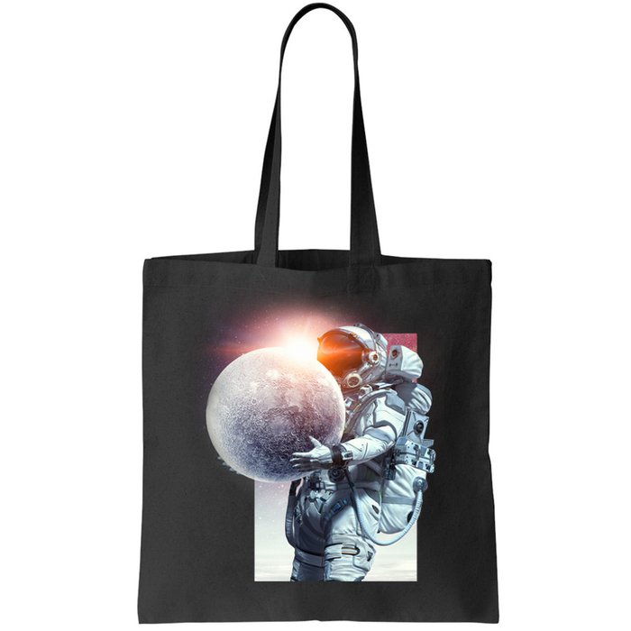 Moon Play Graphic Tote Bag