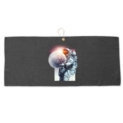 Moon Play Graphic Large Microfiber Waffle Golf Towel