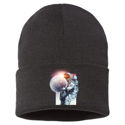 Moon Play Graphic Sustainable Knit Beanie