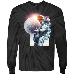 Moon Play Graphic Tie-Dye Long Sleeve Shirt