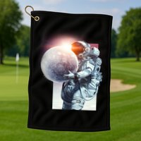 Moon Play Graphic Golf Towel