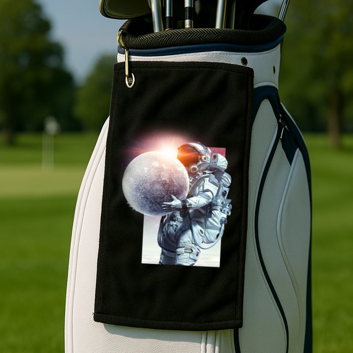 Moon Play Graphic Golf Towel