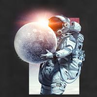 Moon Play Graphic Golf Towel