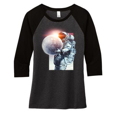 Moon Play Graphic Women's Tri-Blend 3/4-Sleeve Raglan Shirt