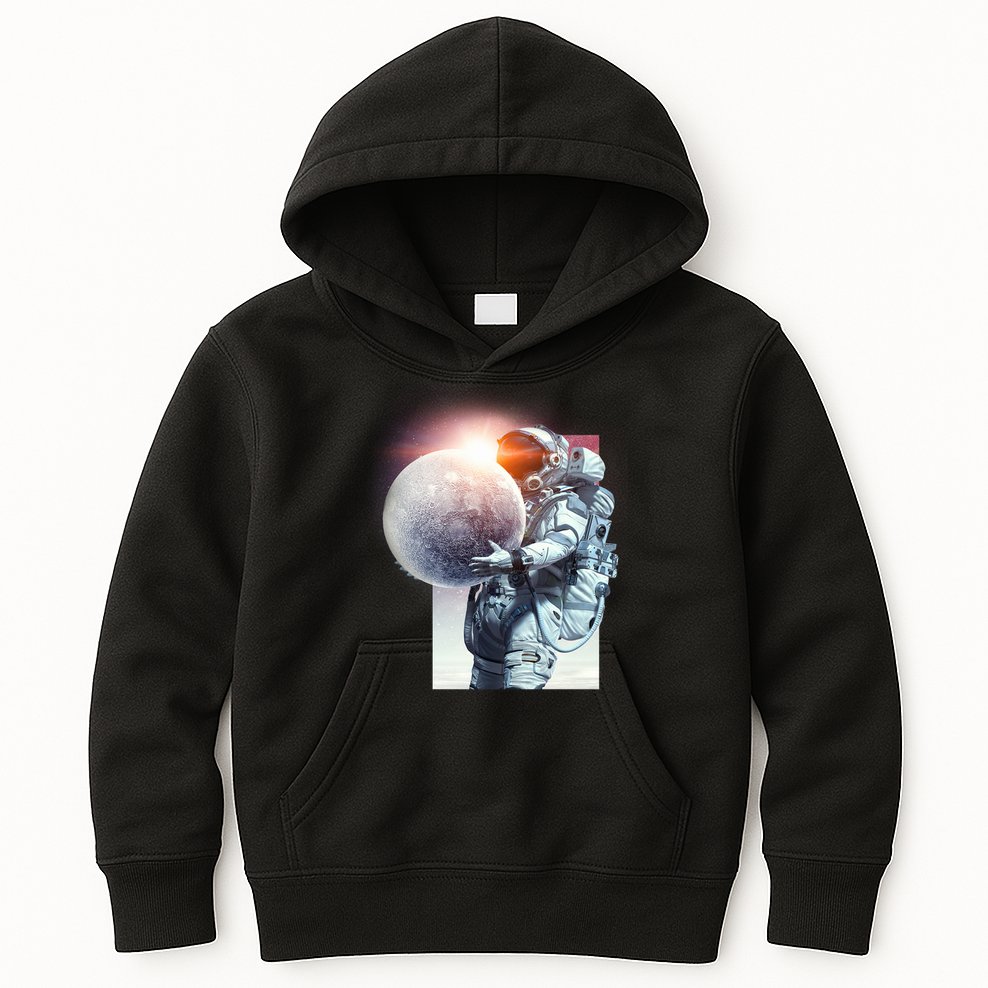 Moon Play Graphic Kids Hoodie