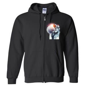 Moon Play Graphic Full Zip Hoodie