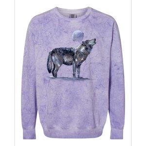 Moon Wolf Colorblast Crewneck Sweatshirt