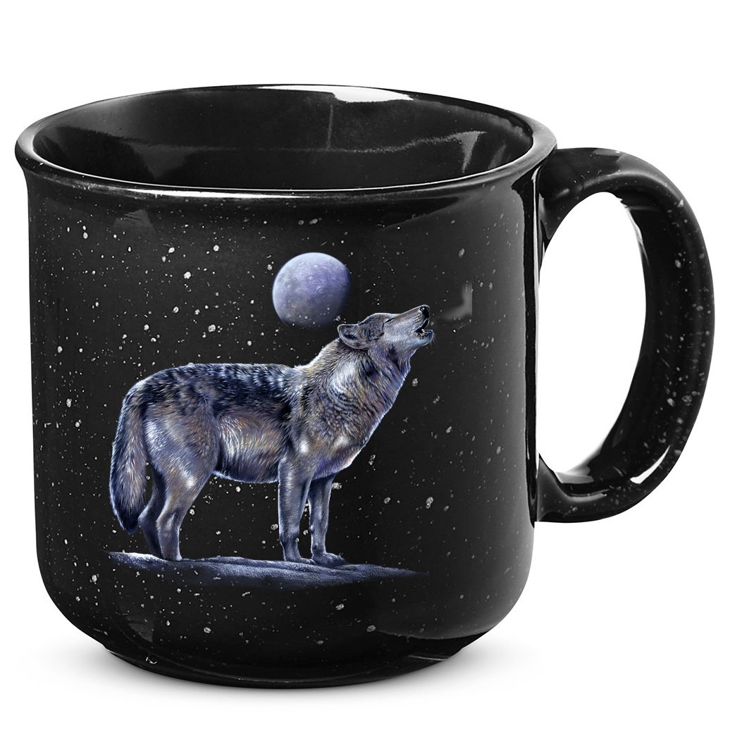 Moon Wolf 15oz Campfire Ceramic Mug