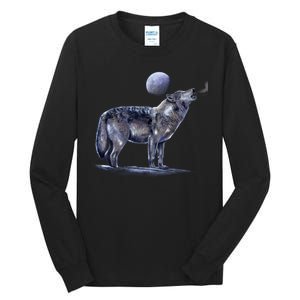 Moon Wolf Tall Long Sleeve T-Shirt