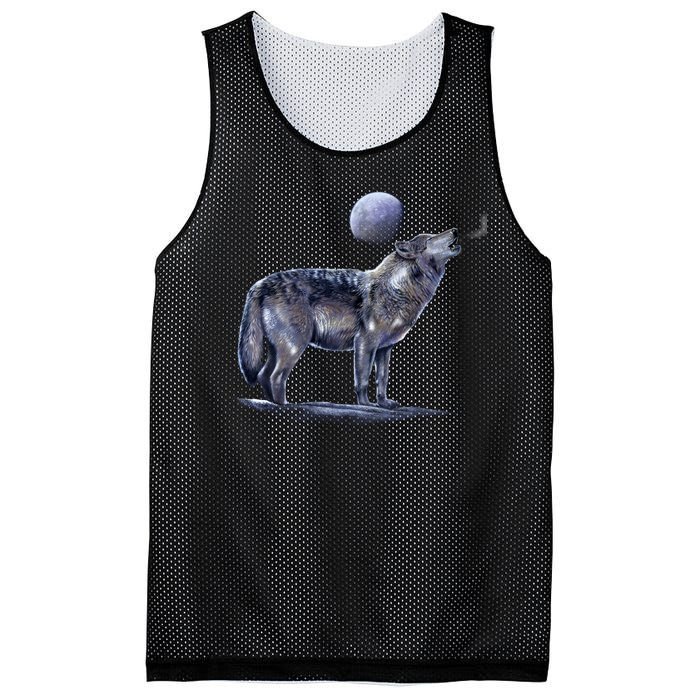 Moon Wolf Mesh Reversible Basketball Jersey Tank