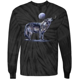 Moon Wolf Tie-Dye Long Sleeve Shirt