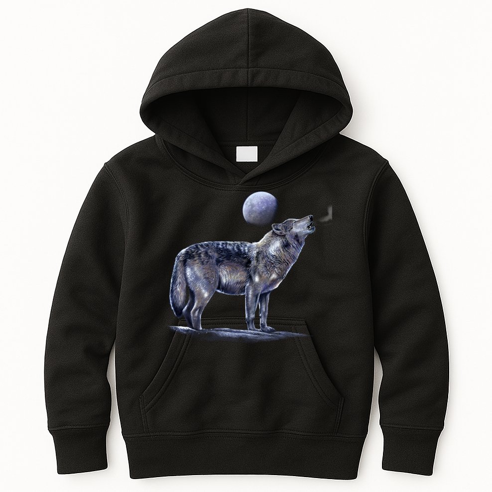 Moon Wolf Kids Hoodie