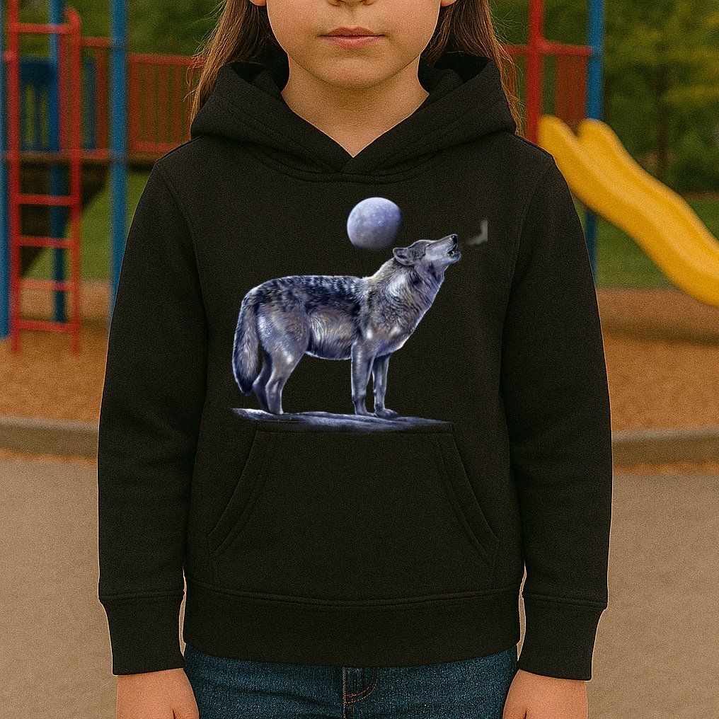 Moon Wolf Kids Hoodie