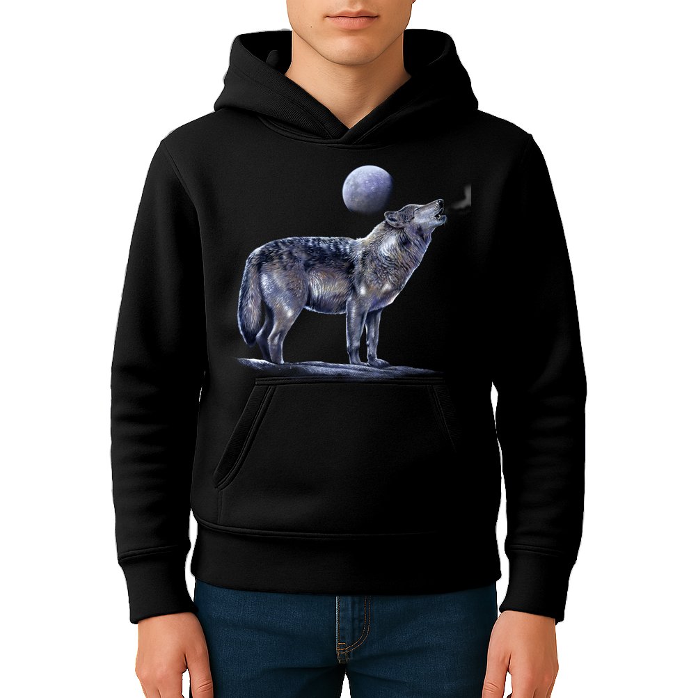 Moon Wolf Kids Hoodie