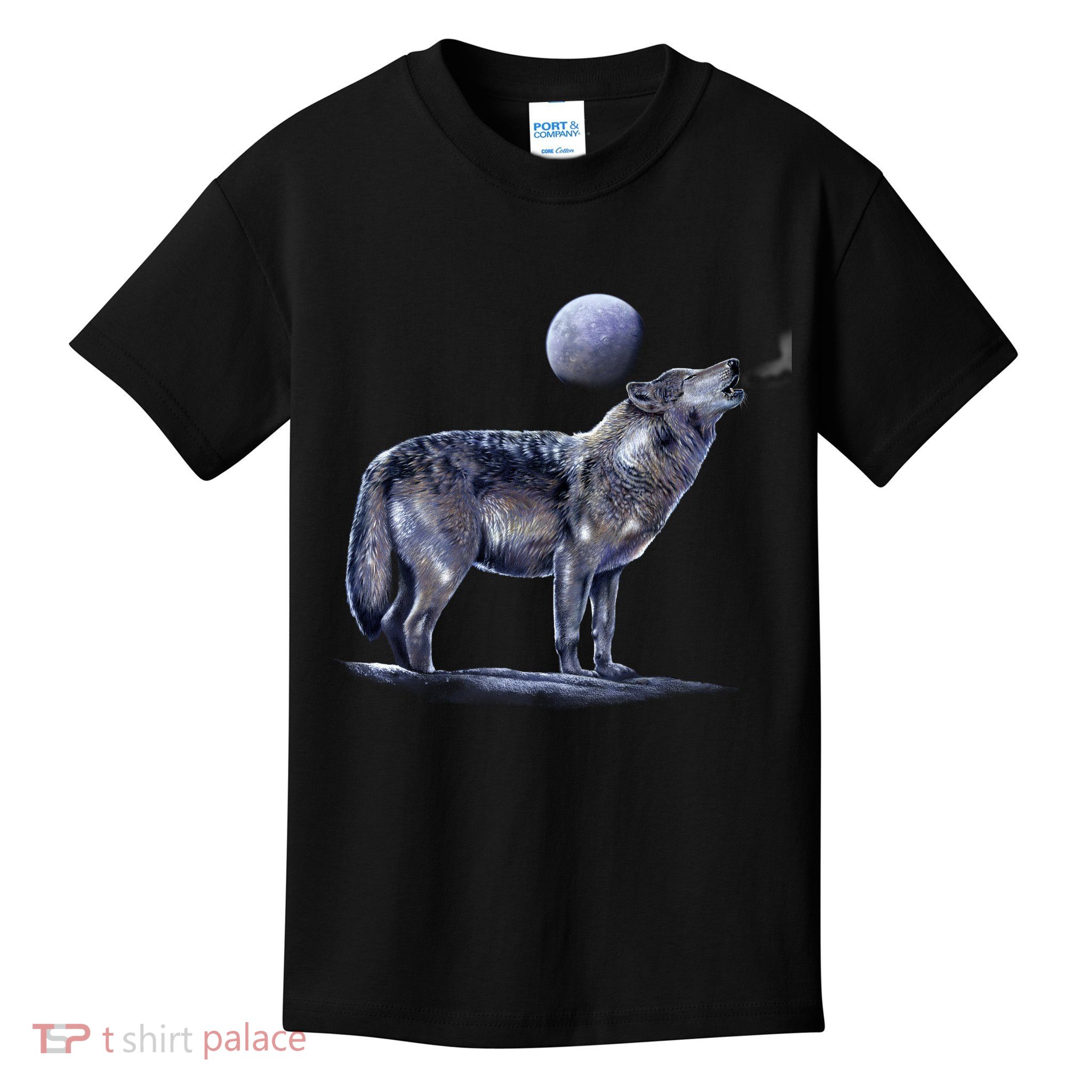 Moon Wolf Kids T-Shirt