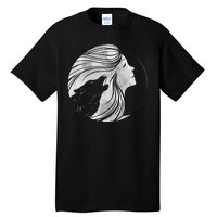 Moon Wolf Illustration Tall T-Shirt