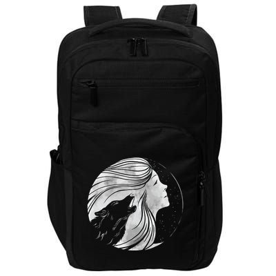 Moon Wolf Illustration Impact Tech Backpack