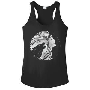 Moon Wolf Illustration Ladies PosiCharge Competitor Racerback Tank