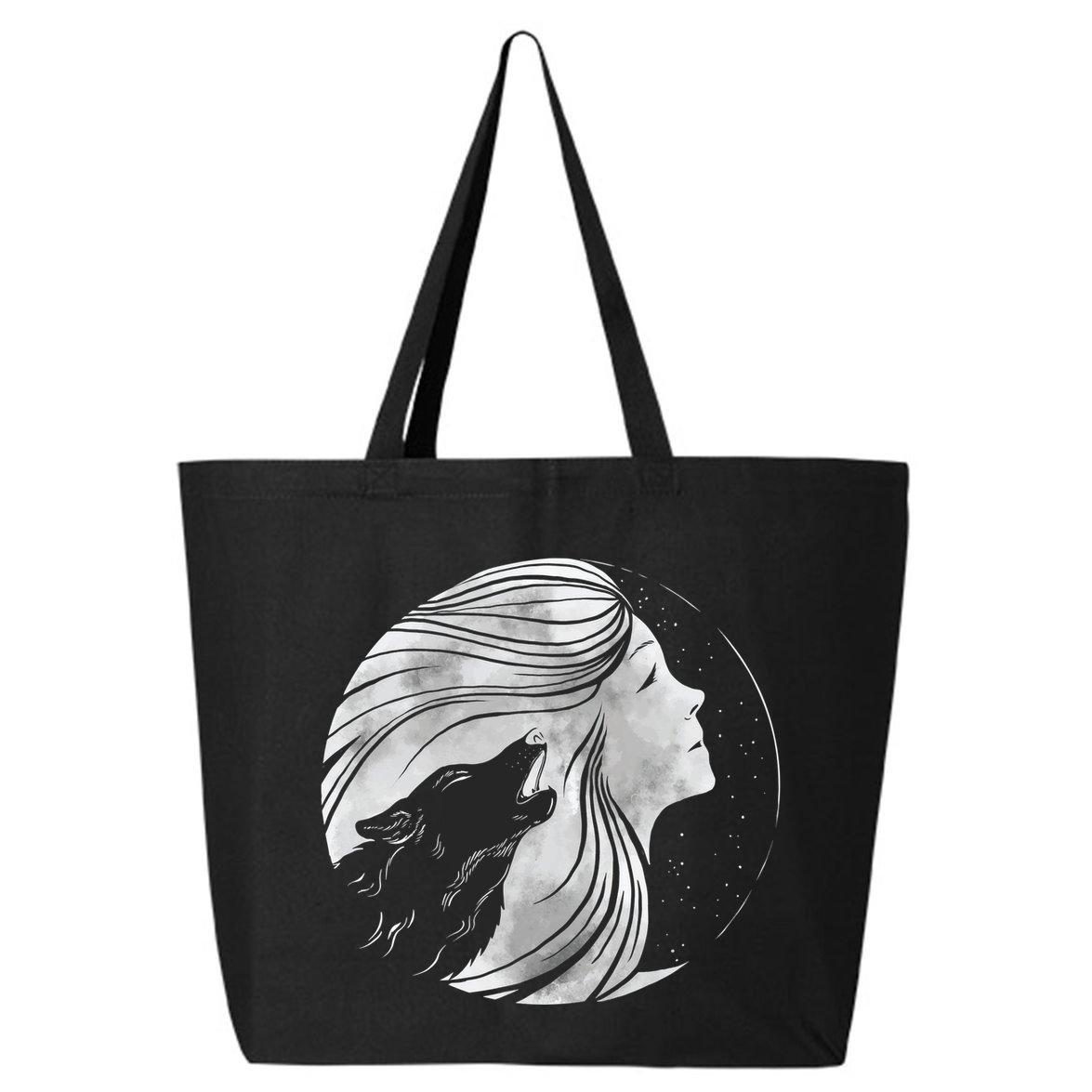 Moon Wolf Illustration 25L Jumbo Tote