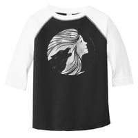 Moon Wolf Illustration Toddler Fine Jersey T-Shirt