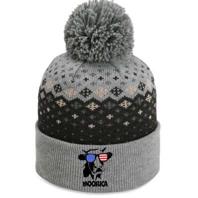 Moorica Cow The Baniff Cuffed Pom Beanie