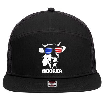 Moorica Cow 7 Panel Mesh Trucker Snapback Hat