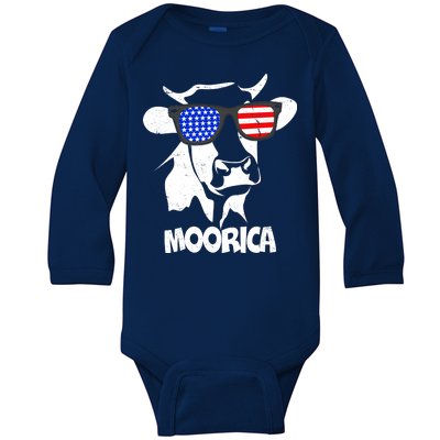 Moorica Cow Baby Long Sleeve Bodysuit